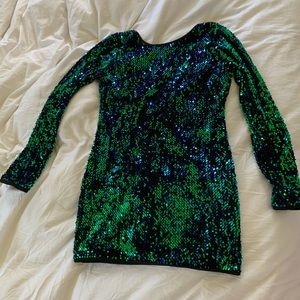 Privy Green Sequin Dress